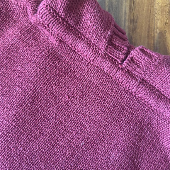 LF Burgundy Maroon Oxblood Red Knit Hoodie - Picture 16 of 16